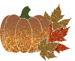 Glitter Pumpkin and Leaf Combo