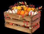 Fall Crate with Pumpkin