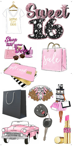 Sweet 16 Shopping Theme Set